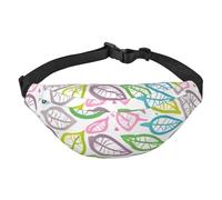 Heart Crush Flower adatto per sport, corsa, viaggi, attività all'aperto, marsupio unisex da uomo e donna, Linee di fogliame colorato, Taglia unica, Zaino da bici