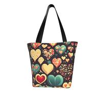 Heart Crush Flower - Borsa a tracolla da donna, borsa a tracolla, borsa a tracolla, borsa a tracolla da viaggio per weekend, colore nero, taglia unica