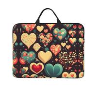 Heart Crush Flower - Custodia per laptop da 14", per viaggi d'affari, ufficio, con tracolla a tracolla, valigetta