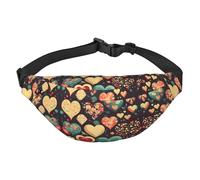 Heart Crush Flower Travel crossbody marsupio adatto per sport, corsa, ciclismo, viaggi, pesca ragazzi grande marsupio