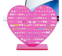 Heart Earring Holder - Acrylic Ear Jewelry Storage, Drop Earrings Organizer
