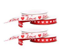 Heart Fabric Ribbon 4 Pack | Wedding Wrapping/Valentine Decor