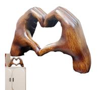 Heart Hands Bracelet Holder - Resin, 4.33x7.28x2.76in Heart Bond Expression Sculpture Smooth Design | Decorative Jewelry Display Thoughtful Gift, Hearts Hand Figurine For Home Decor, Office Desk