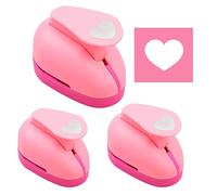Heart Hole Puncher - ABS Alloy 3-Piece 3.2-7.2cm Compact Precision Set | Heart Shaped Paper Punch Embossing Tool | Craft Punch Kit For Scrapbooking Card Making Holiday DIY Adults Kids Indoor Use