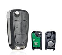 Heart Horse 2 Tasti Ricambio Chiave per Telecomando per Auto per Opel Vauxhall Vectra C Signum Astra Corsa Meriva Zafira Cover Guscio Scocca Chiave con 433Mhz ID46 Chip e Lama & Batteria (PCF7946)