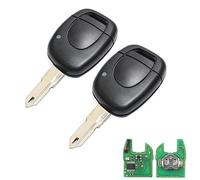 Heart Horse 2PCS Chiave Telecomando 1 Tasti Re-nault Clio 2 Twingo Master Kango Cover Guscio Chiave Telecomando 433MHz Telecomandi per Auto con PCF7946 chip NE73 lama