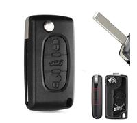 Heart Horse 3-Tasti guscio chiave a distanza compatibile peugeot 207 208 307 308 407 607 Per Citroen C2 C3 C4 C5 Flip Pieghevole Auto Key shell HU83 CE0536 (con scanalatura con supporto batteria)