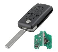 Heart Horse 4 Pulsanti Guscio Chiave Telecomando Auto per Peugeot 807 1007 Citroen C8 CE0523 Chiave Telecomando Auto con 433Mhz PCF7961 Chip e Batteria e VA2 Lama (Ask Signal)