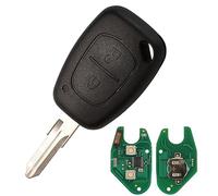 Heart Horse 433Mhz 2 Tasti Ricambio Chiave per Telecomando Compatibile per Re-nault Trafic Clio 2 Twingo Opel Vivaro Movano Kangoo Guscio con ID46/PCF7946 Chip e Batteria e VAC102 Lama