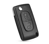 Heart Horse Custodia per Telecomando con Telecomando a 2 Pulsanti Compatibile con Peu-geot 107207307 307S 308407607 C2 C3 C4 C5 C6 C8 Xsara CE0536 (con scanalatura con Supporto Batteria)