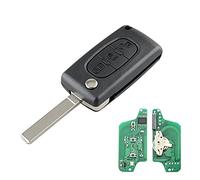 Heart Horse Guscio per Chiave compatibile con Citroen C2 C3 C4, Pieghevole a 3 Tasti Ricambio Guscio Chiave Telecomando con 433Mhz ID46 Chip per 207 407 chiave telecomando, 307 guscio chiave (CE0523)