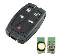 Heart Horse Guscio per Chiave compatibile con L and Rover Freelander 2, 5 Tasti Ricambio Guscio Chiave Telecomando con 433Mhz ID46 chip per Freelander2 Chiave Telecomando, Freelander Guscio Chiavi