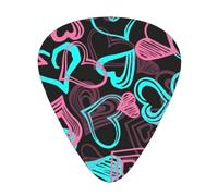 Heart Is-Pink And The Guitar Picks Plettri per chitarra basso 12 pezzi