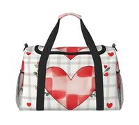 Heart Leaves - Borsone da viaggio romantico, per palestra, pernottamento, weekender, per uomini e donne, leggero, per allenamento e vacanze