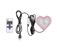 Heart Light, Heart-Shaped Ambient Light, Romantic Neon Accent Lamp, Soft LED Glow for Cozy Vibes, USB-Powered Decorative Lighting, Car Interior, Home Decor, Dashboard, Date Nights
