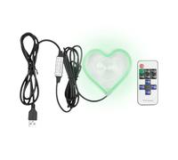 Heart Light, Heart Shaped Ambient Neon Lamp, Decorative Romantic Lighting Accent, Usb Powered Soft Glow Design, for Car Interior, Bedroom, Dashboard, Date Night, Proposals Window Use