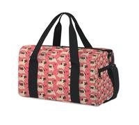 Heart Love Bulldog Dog Sport Duffel Borse per Bambini Ragazze Ragazzi Donne Uomini Bulldog Divertente Pernottamento Weekender Borsa Da Viaggio Tote Carry Palestra Casual Duffel Borse