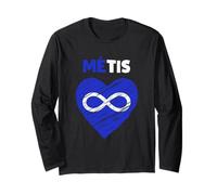 Heart Métis Bandiera Indigenous Métis Pride and Heritage Maglia a Manica