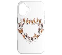 Heart Miniature Bull Terrier Mini Bull Custodia per iPhone 16