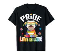 Heart Occhiali da sole Maltese Dog Pride Love Is Love Rainbow LGBT Maglietta