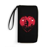 Heart of A Lineman - Portafoglio da polso per uomo e donna, in pelle, lungo, con cordino, Stile:, 19.7x10.5cm