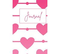 Heart of Love Hearts on the Line Pink and White Pattern Journal for Journaling, Notetaking, Valentine's Gift, Galentine's Gift