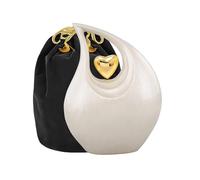 Heart of Love, Urna Funeraria Decorativa per Ceneri Umane, per Adulti, Uomini e Donne (Oro Bianco)