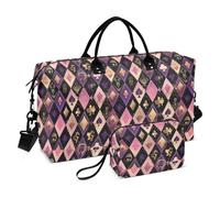 Heart of Peach - Borsone da viaggio con poker, per weekender/pernottamento, borsa da palestra con borsa da toilette per escursionismo, impermeabile