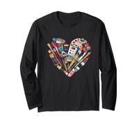 Heart Painting Art Teacher Appreciation Artist Student Maglia a Manica