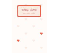 Heart Pattern Lined Notebook - 120 pages, 6x9 inches: A Soft Pink Lined Journal with Red and Beige Heart Design