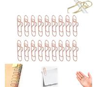 Heart Pen Clip for Notebook, Paper Clip Pen Holder, Multifunctional Cute Colorful Heart PenClip Metal PencilClip for Students Professionals and Teachers (Rose Gold)