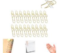 Heart Pen Clip for Notebook, Paper Clip Pen Holder, Multifunctional Cute Colorful Heart PenClip Metal PencilClip for Students Professionals and Teachers (Gold)