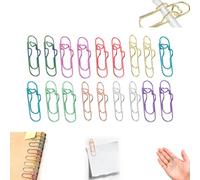 Heart Pen Clip for Notebook, Paper Clip Pen Holder, Multifunctional Cute Colorful Heart PenClip Metal PencilClip for Students Professionals and Teachers (Mix)