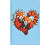 Heart Red Panda Journal Notebook - Red Panda Gift For Women: Blank lined note book diary w/ INSPIRATIONAL QUOTES ON EACH PG! Cute small pocket size ... travelers handy dandy mini writing note book