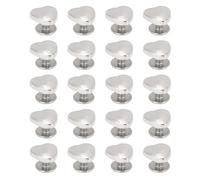 Heart Rivets 10mm Decorative Metal Heart Shape Rivets with PH Screws for Leather Crafting Projects and Clothing Accessories Zinc Alloy 20 Pcs Christmas Gifts (Silver)