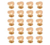 Heart Rivets 10mm Decorative Metal Heart Shape Rivets with PH Screws for Leather Crafting Projects and Clothing Accessories Zinc Alloy 20 Pcs Christmas Gifts (Gold)
