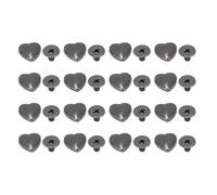 Heart Rivets 10mm Decorative Metal Heart Shape Rivets with PH Screws for Leather Crafting Projects and Clothing Accessories Zinc Alloy 20 Pcs Christmas Gifts (Silver Black)