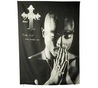 Heart Rock - Bandiera 2Pac Only God Can Judge Me, Qualità Italiana, Materiali resistenti e Colori Vivaci - Made in italy [100% Poliestere - 110x75 cm]