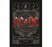 Heart Rock Bandiera Originale AC/DC Black Ice, Tessuto, Multicolore, 110x75x0.1 cm