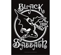 Heart Rock Bandiera Originale Black Sabbath 45th Anniversary Logo, Tessuto, Multicolore, 110x75x0.1 cm