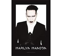 Heart Rock Bandiera Originale Marilyn Manson Proper, Tessuto, Multicolore, 110x75x0.1 cm