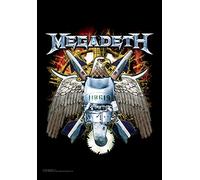 Heart Rock Bandiera Originale Megadeth Eagle, Tessuto, Multicolore, 110x75x0.1 cm