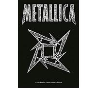 Heart Rock Bandiera Originale Metallica Ninja Logo, Tessuto, Multicolore, 110x75x0.1 cm