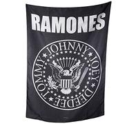 Heart Rock Bandiera Originale Ramones Eagle Logo, Tessuto, Multicolore, 110x75x0.1 cm