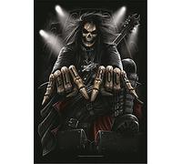 Heart Rock Bandiera Originale Spiral Collection Hell Rock, Tessuto, Multicolore, 110x75x0.1 cm