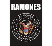 Heart Rock - Bandiera Ramones 40th Anniversary Logo, Qualità Italiana, Materiali resistenti e Colori Vivaci - Made in italy [100% Poliestere - 110x75 cm]