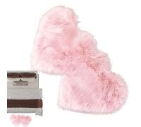 Heart Rug - Polyester, 27.56x13.78x0.79in Carpet Doormat Plush Soft Comfort | Easy-Clean Romantic Floor Accent, Floor Mat For Entryways, Living Rooms, Bedrooms, Valentine’s Day Decor