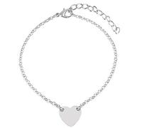 Heart Shape Alloy Silver Chain Anklets Women Size：26 cm Nice processing