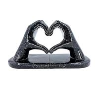Heart Shape Bookend Holder - Resin Finger Art Sculpture for Desk and Shelf, Stylish Decorative Bookends for Bookshelves, Mantels, and Office Storage, Functional Modern Organizer for Books, Journals