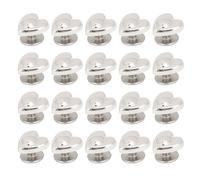 Heart Shape Decoration Stud Rivets Zinc Alloy Leather Belt Repair Rivets 10mm 20PCS for Leather Craft DIY Projects Christmas Gifts (Silver)